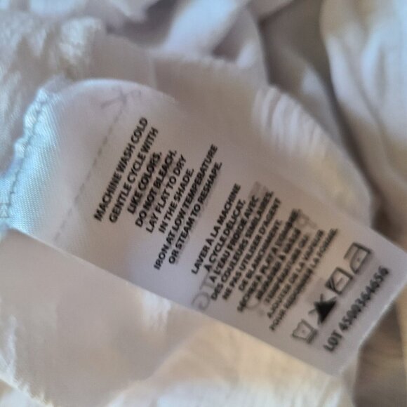 Buffalo David Bitton Top Womens Size XXL Solid All White Short Sleeve Shirt - Picture 5 of 5